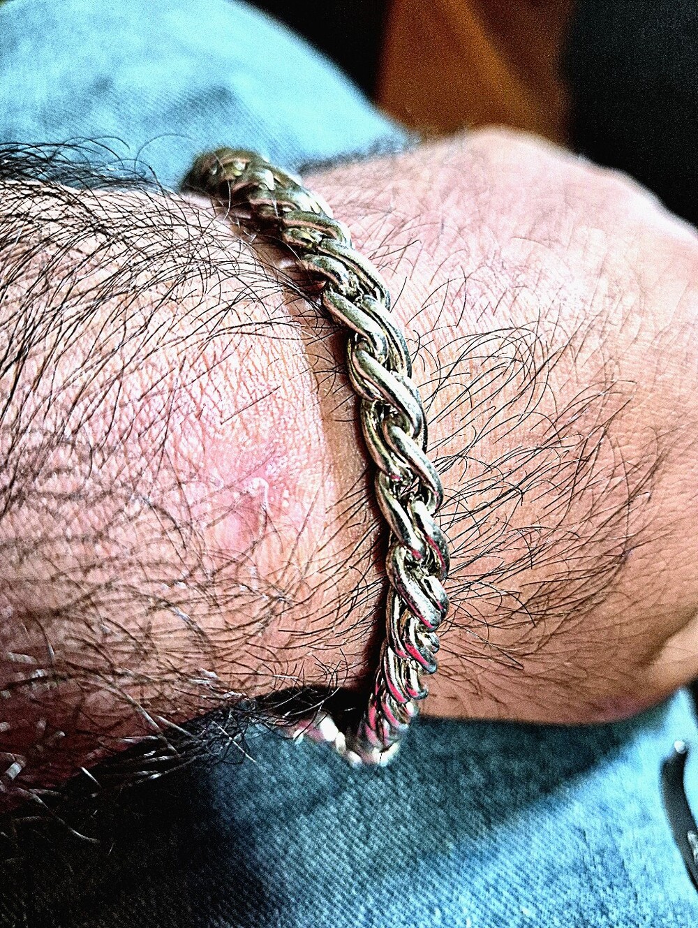 ITALY925 Vintage Sterling Silver Braided Rope Chain Bracelet - Picture 5 of 10